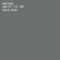 #6B706D - Dove Gray Color Image